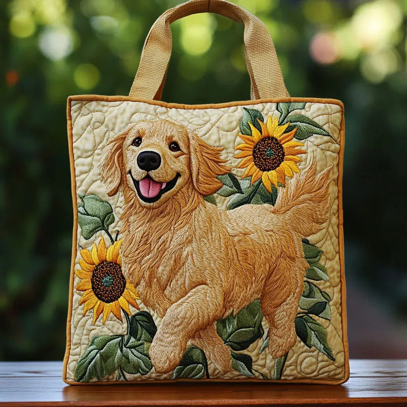 MÁRIA™ | Golden retriever | Kézzel készített steppelt táska