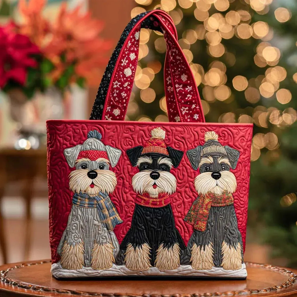 MÁRIA™ | Schnauzer trió | Kézzel készített steppelt táska