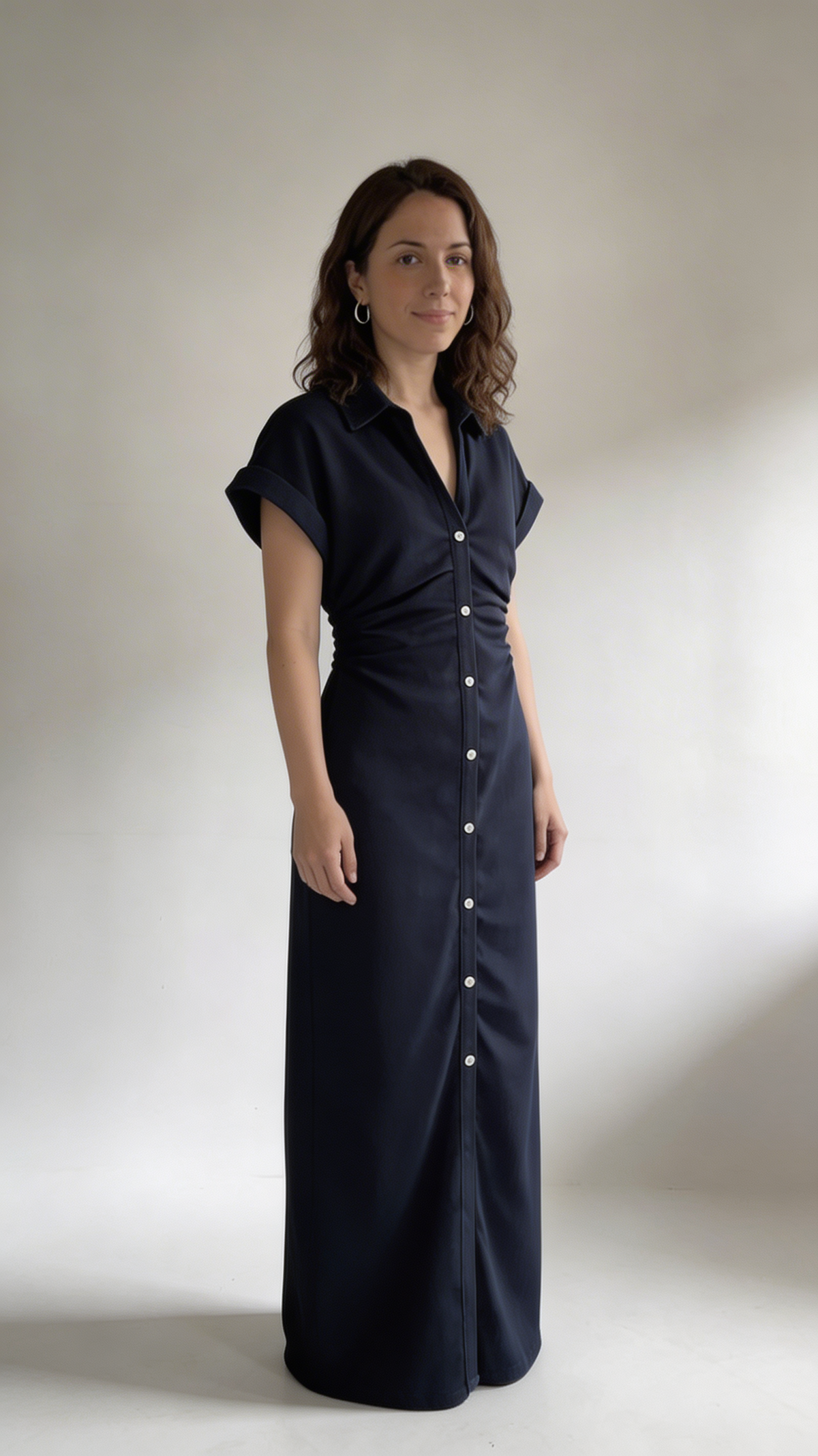 MÁRIA™ | Denim | Gombos farmer ruha