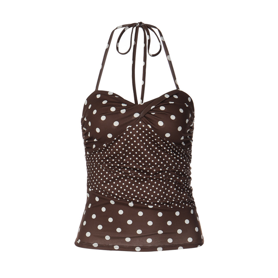 MÁRIA™ | Andrea | Pöttyös Halter Top