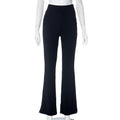 Women's spring solid-color slim-fit flared pants