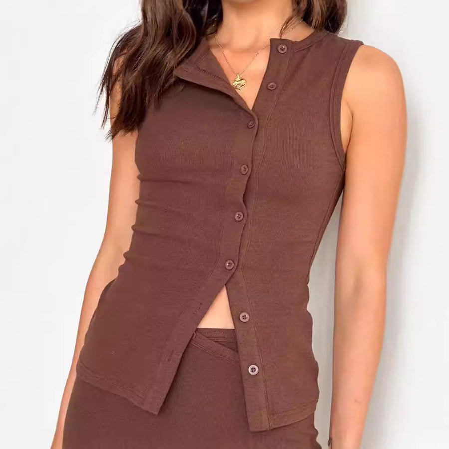 MÁRIA™ | Chelsea | Bordázott Gombos Top