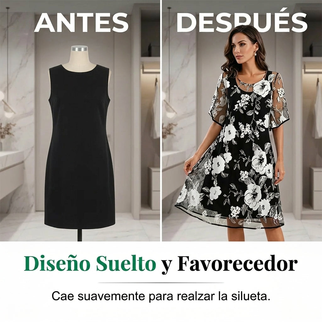 MÁRIA™ | Elisa | Elegáns virágmintás sifonruha