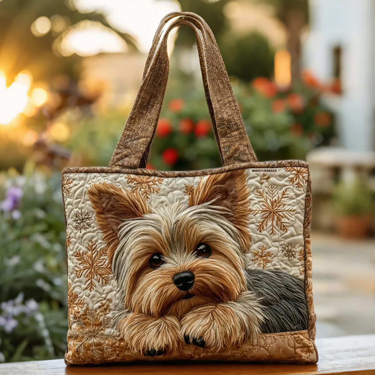 MÁRIA™ | Bájos yorkshire terrier | Kézzel készített steppelt táska