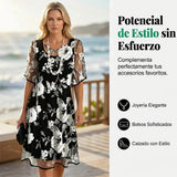 MÁRIA™ | Elisa | Elegáns virágmintás sifonruha