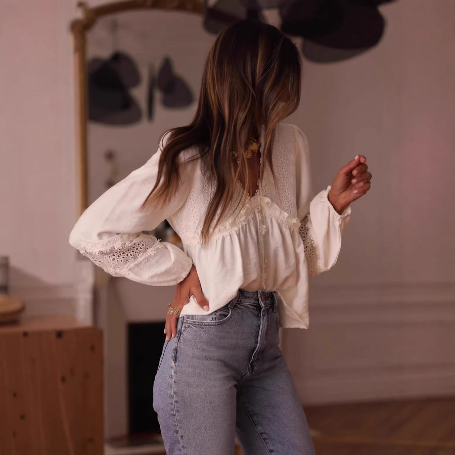 MÁRIA™ | Eloise | Hímzett Ingblúz