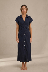 MÁRIA™ | Denim | Gombos farmer ruha