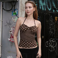 MÁRIA™ | Andrea | Pöttyös Halter Top