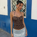 MÁRIA™ | Andrea | Pöttyös Halter Top