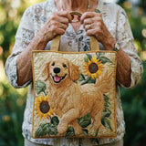 MÁRIA™ | Golden retriever | Kézzel készített steppelt táska