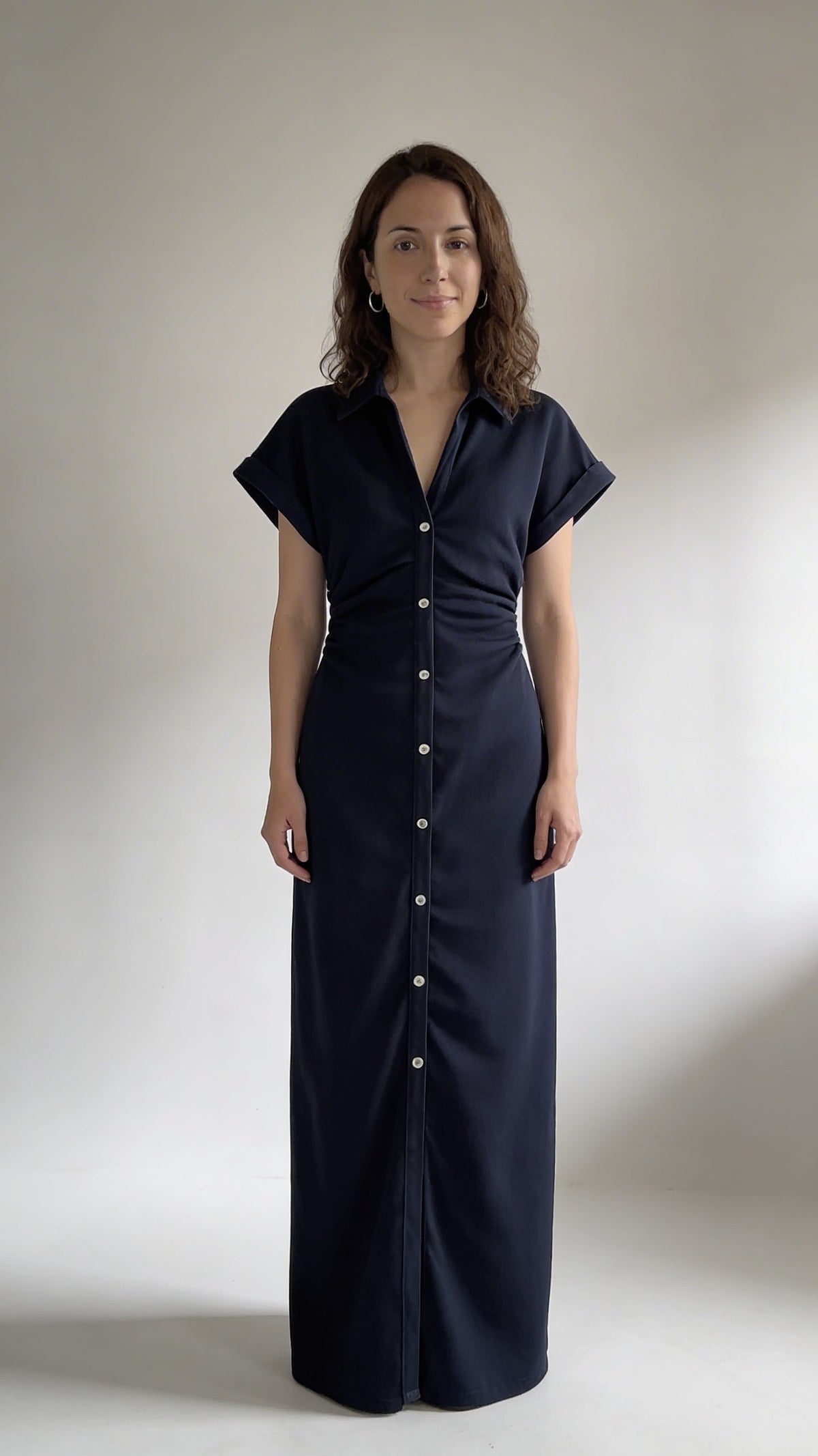 MÁRIA™ | Denim | Gombos farmer ruha
