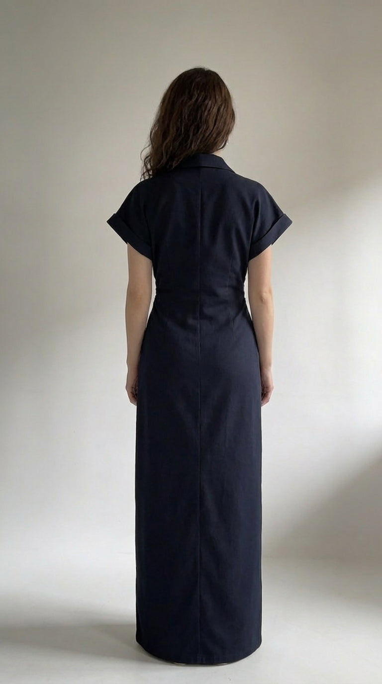 MÁRIA™ | Denim | Gombos farmer ruha