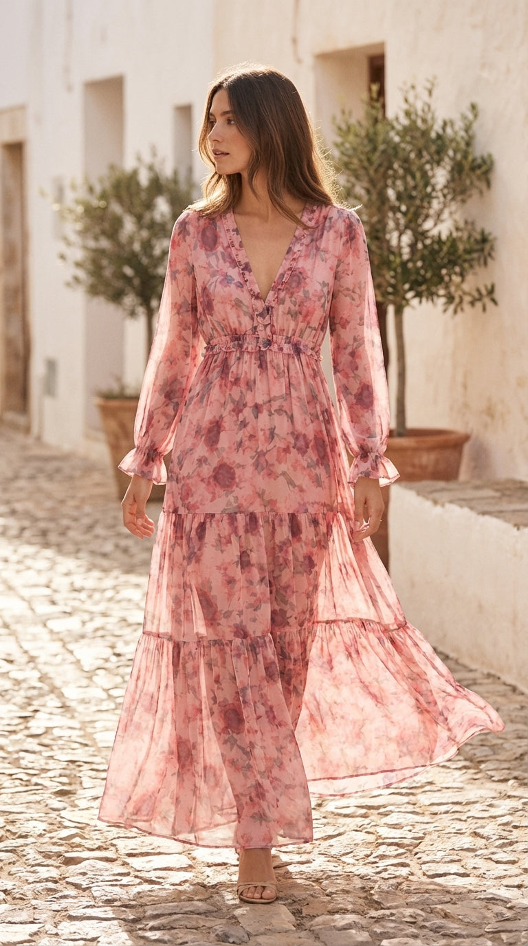 MÁRIA™ | Floral | Hosszú ruha