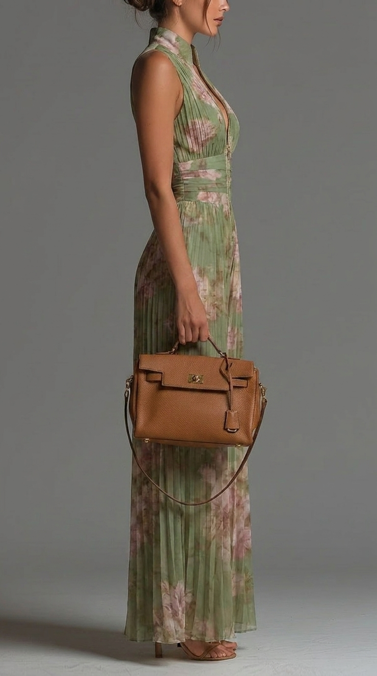MÁRIA™ | Inés | Pliszírozott virágmintás sifon overál