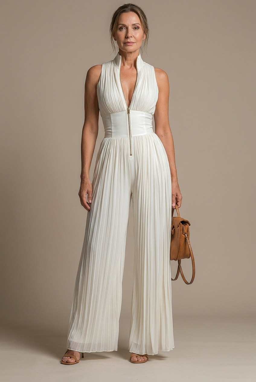 MÁRIA™ | Lucía | Pliszírozott sifon overál